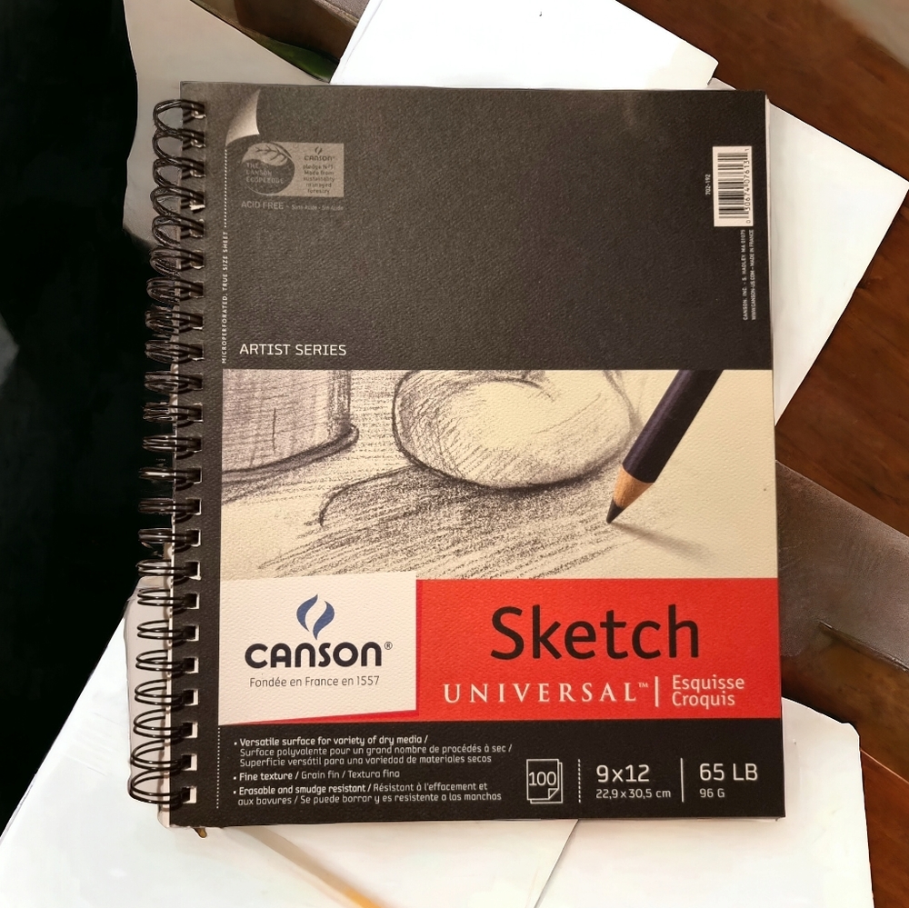 🆕️Canson Universal 100 Page Sketch Book 9x12